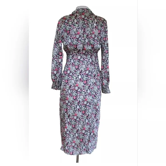 New Without Tags Cinq A Sept Floral Long Sleeve Midi Dress Size 6 - Picture 3 of 5